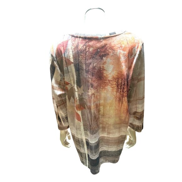 Christopher & Banks Extra LG Fall Scene Rhinestone Embellished Long Sleeve Top - Picture 4 of 10